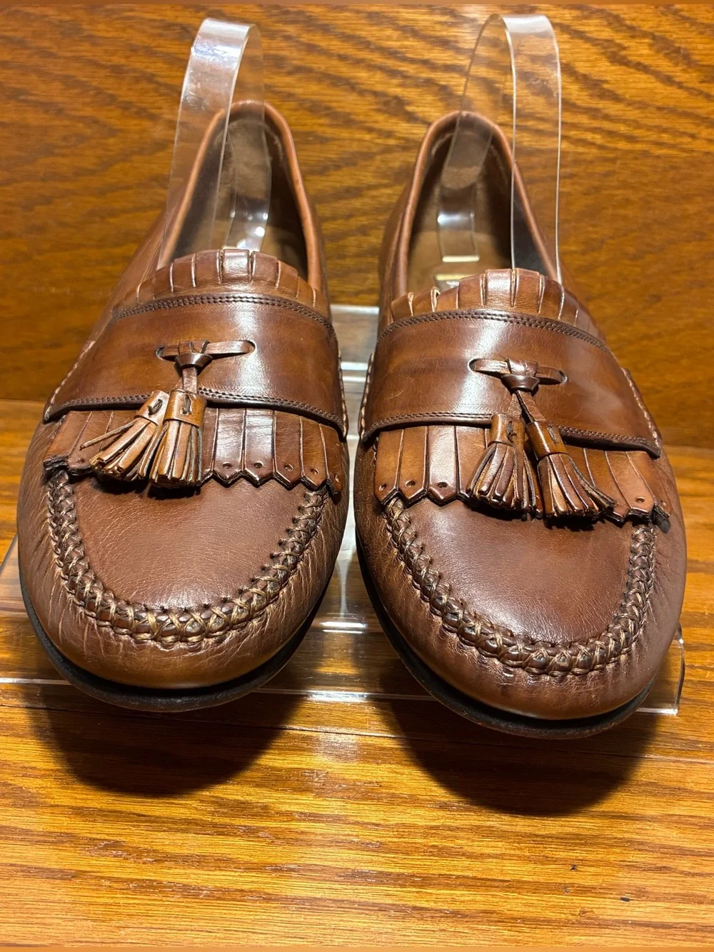 VTG Y2K Johnston & Murphy Handcrafted in Italy Tassel Kiltie Loafers Men’s 11